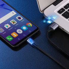 Kabel-USB-Kabel - Micro USB 1M grau
