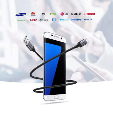 Kabel-USB-Kabel - Micro USB 1M grau