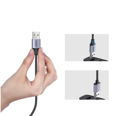 Kabel-USB-Kabel - Micro USB 1M grau