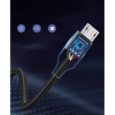 Kabel-USB-Kabel - Micro USB 1M grau