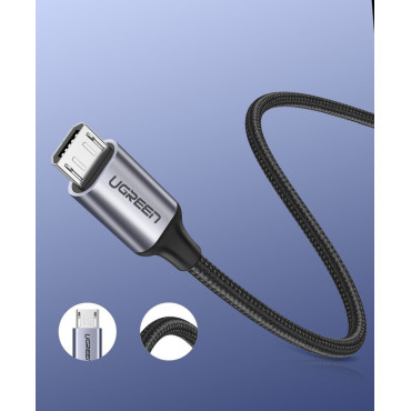 Kabel-USB-Kabel - Micro USB 1M grau