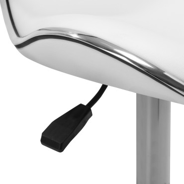 Gabbiano Kosmetik-Hocker Q-4599 Weiß — Detailaufnahme Bedienelemente