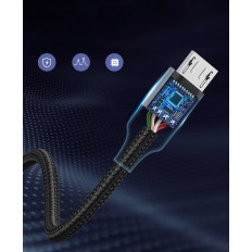 Kabel USB kabel - mikro usb 2m šedá