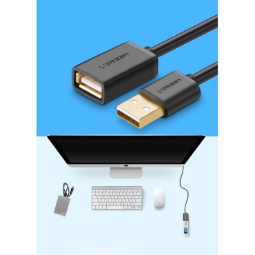 Καλώδιο επέκτασης για μαύρο καλώδιο USB 1M