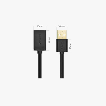 Cable de extensión para cable negro USB 1M
