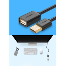 Καλώδιο επέκτασης για μαύρο καλώδιο USB 2M