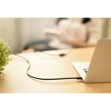 Forlengelseskabel for USB 2M svart kabel
