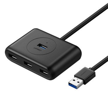 Distributør Hub USB-port Opptil 4x USB 3.2-kabel 0,5 m svart