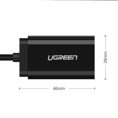 Externá zvuková karta USB adaptér - 3.5mm Mini Jack 15cm kábel čierny