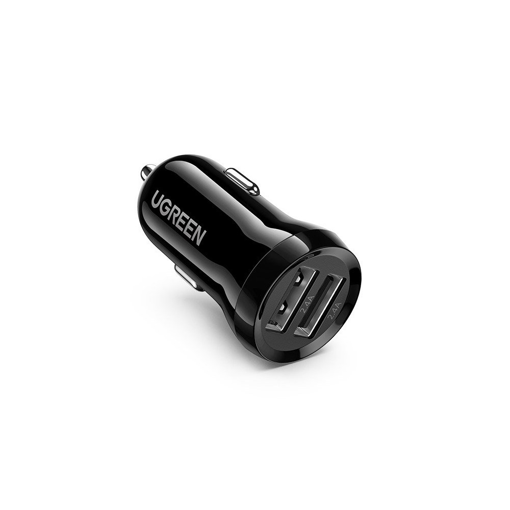 Cargador de coche 2x USB 24W 4.8A negro