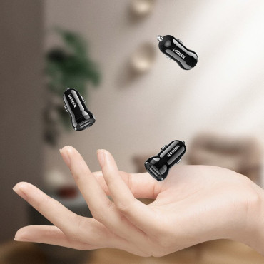 Φορτιστής αυτοκινήτου 2x USB 24W 4.8A μαύρο