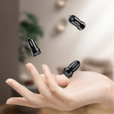 Caricabatterie per auto 2x USB 24W 4.8A nero