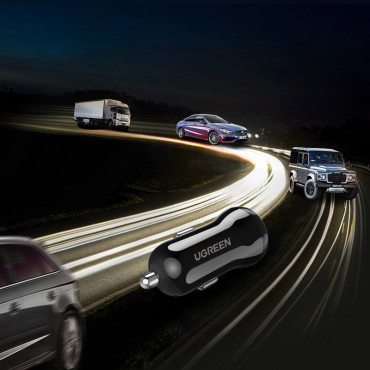 Autoladegerät 2x USB 24W 4.8A schwarz