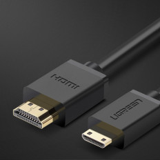 Kabel HDMI-adapterkabel - Mini HDMI 2.0V 4K 60Hz 30AWG 1.5m svart