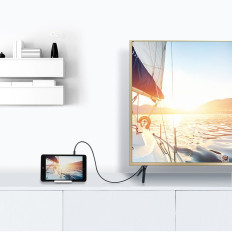 Kabel HDMI adaptér kabelu - Micro HDMI 2.0V 4k 60Hz 30AWG 1.5m Černá