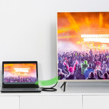 Kábel káblov HDMI kábel - Micro HDMI 2.0V 4K 60HZ 30AWG 1.5m Čierna