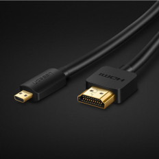 Kabel HDMI adaptér kabelu - Micro HDMI 2.0V 4k 60Hz 30AWG 1.5m Černá