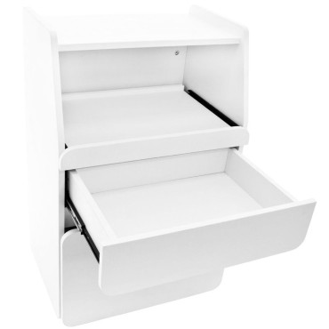 Cabinet Azzurro Midi 970 Wit + Compact Cosmetische Opbergkast — vooraanzicht