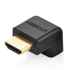 Wtyczka kątowa łącznik do kabla przewodu HDMI czarny