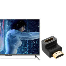 Leņķa spraudnis Connector HDMI Cable Cable Black