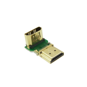 Vinkelpluggkontakt for HDMI-kabelkabel svart Vinkelpluggkontakt for HDMI-kabelkabel svart