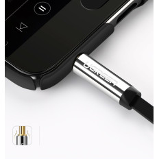 Cavo audio AUX cavo piatto 3.5mm Mini jack 2m argento