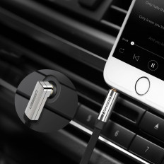 Plattkabel AUX-ljudkabel 3.5mm Mini Jack 3m Silver