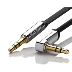 Plattkabel AUX-ljudkabel 3.5mm Mini Jack 3m Silver