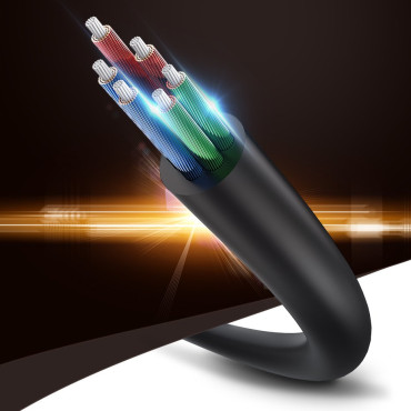 Distributer 2x kabel za slušalke AUX 3.5mm Mini Jack 25cm Black