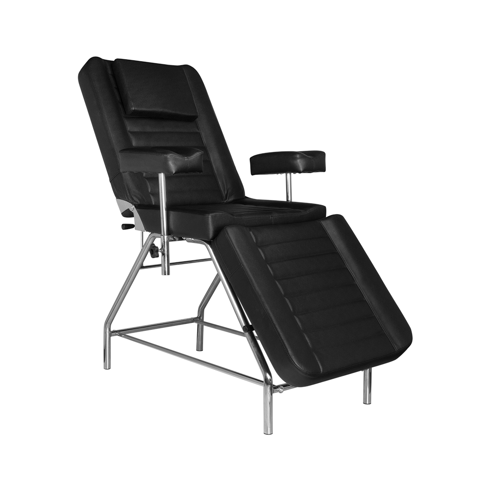 Fauteuil de tatouage Pro Ink 602 Noir — vue latérale