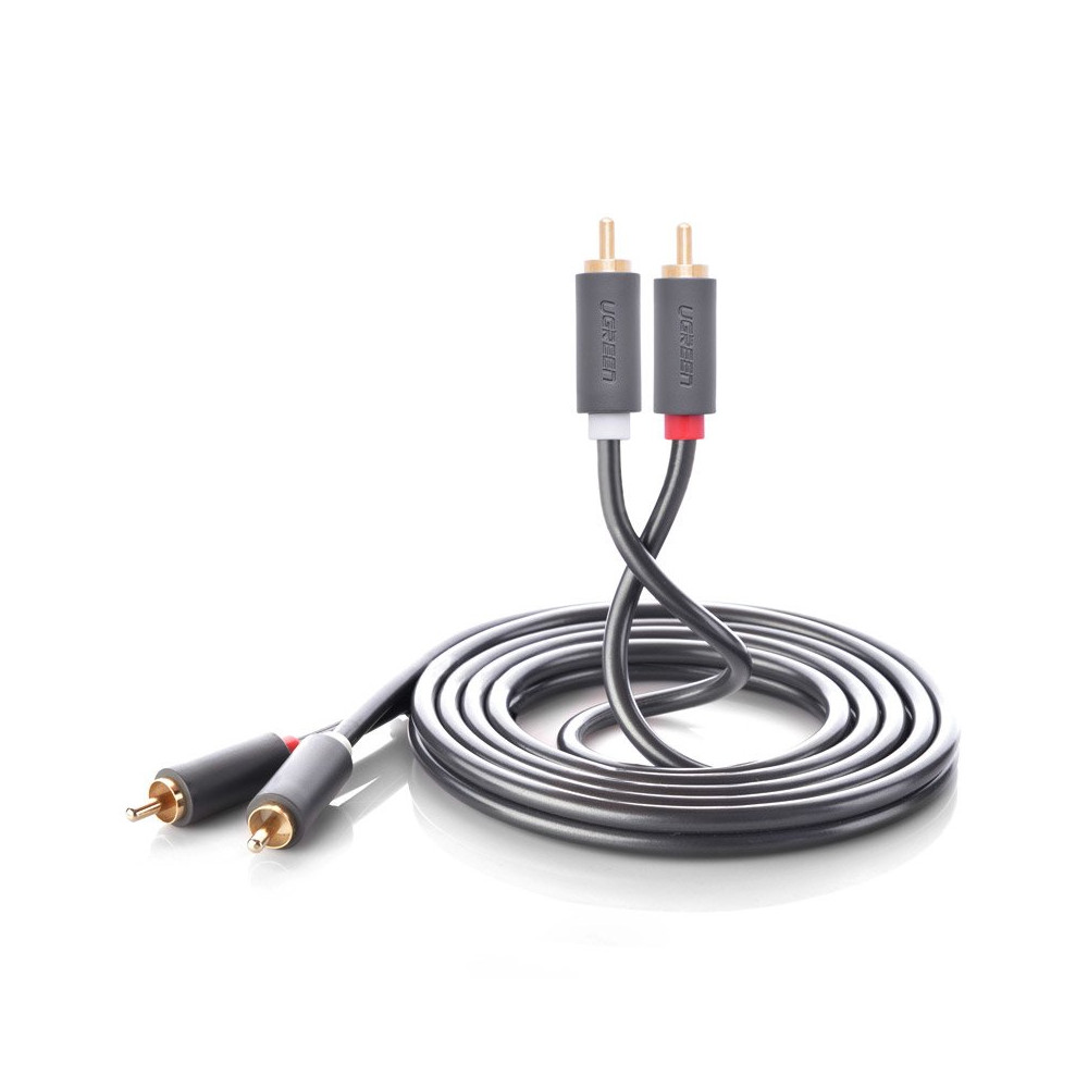 Kábel Stereo Audio Video kábel 2 RCA 2X CINCH 5M GRAY