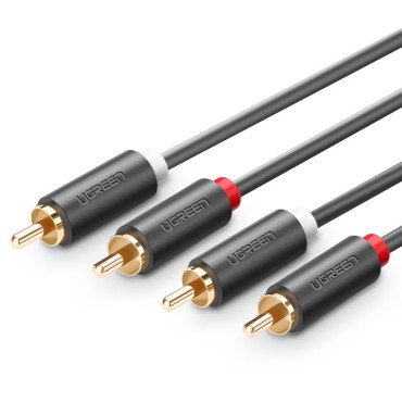 Kábel Stereo Audio Video kábel 2 RCA 2X CINCH 5M GRAY