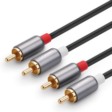 Kábel Stereo Audio Video kábel 2 RCA 2X CINCH 5M GRAY