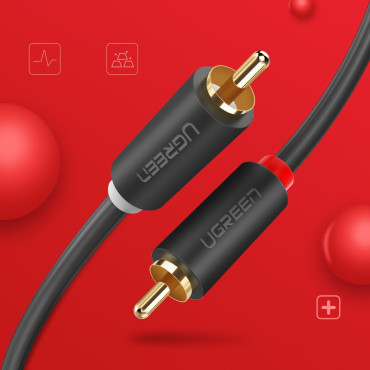 Kábel Stereo Audio Video kábel 2 RCA 2X CINCH 5M GRAY