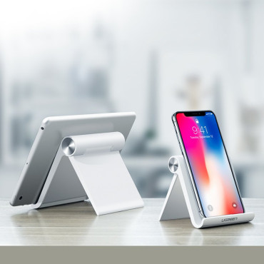 Stojalo za nastavljivo stojalo na telefonu na belem tabletju