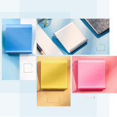 Γραφείο Ρυθμιζόμενη περίπτερο στο τηλέφωνο Stand σε λευκό δισκίο