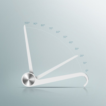 Desk adjustable stand on phone stand on white tablet