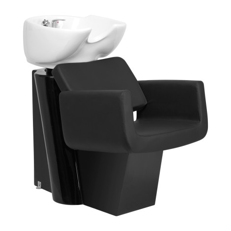 Unité de lavage de cheveux Gabbiano Helsinki noire pour coiffure professionnelle