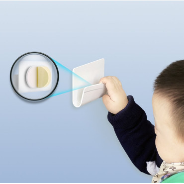 Wall bracket shelf on the phone tablet on white charging smartphone