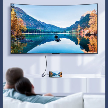 SOVERTER ADAPTER ADAPTER HDMI 2,0 4k 60Hz Thunderbolt 3 harmaa