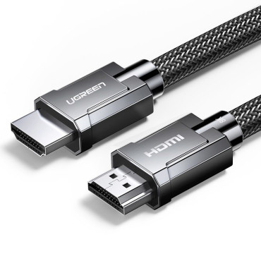 Cabo HDMI Cabo 2.1 8K 4K 3D 48Gbps HDR VRR QMS Allm Earc QFT 2M Cinza