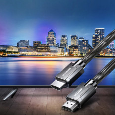 Καλώδιο HDMI καλωδίου 2.1 8K 4K 3D 48Gbps HDR VRR QMS Allm Earc QFT 2M γκρι