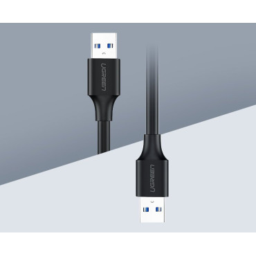 Cable USB 2.0 Male 2m negro alambre