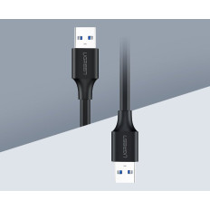 Cable USB 2.0 Male 2m negro alambre