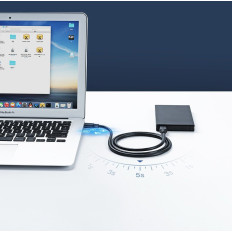 Kabel USB 2.0 männlich 2M schwarzer Draht