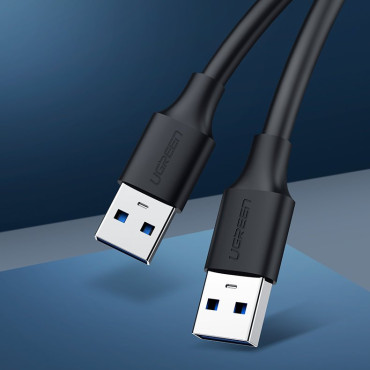 Cable USB 2.0 Male 2m negro alambre