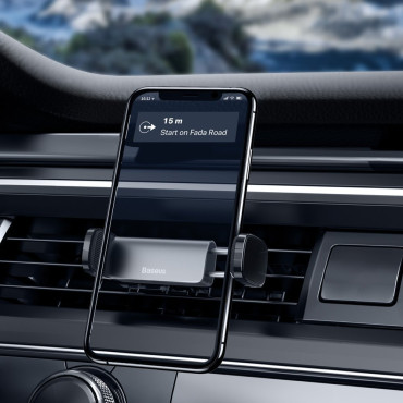 Poignée de voiture au téléphone pour une grille de soufflage noir