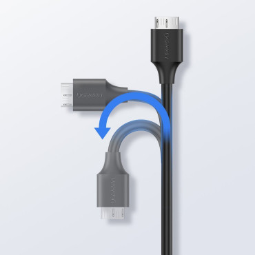 USB-C-Kabel - Micro USB-B Superspeed 3.0 1M schwarz