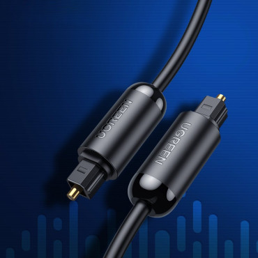 Cabo óptico cabo de áudio digital Fiplowe Toslink Spdif 1.5m cinza
