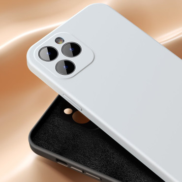 Flexibel gelfodral för iPhone 12 Pro Max flytande silikagelfall Röd